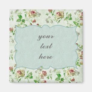 Imã Vintage Pink Rose