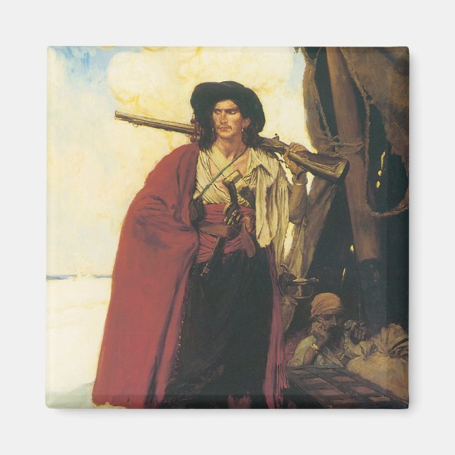 Imã Vintage Pirates Buccaneer era um Colega Picturesco (Frente)