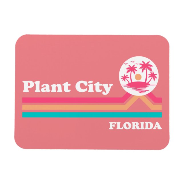 Ímã Vintage Plant City na Flórida (Horizontal)