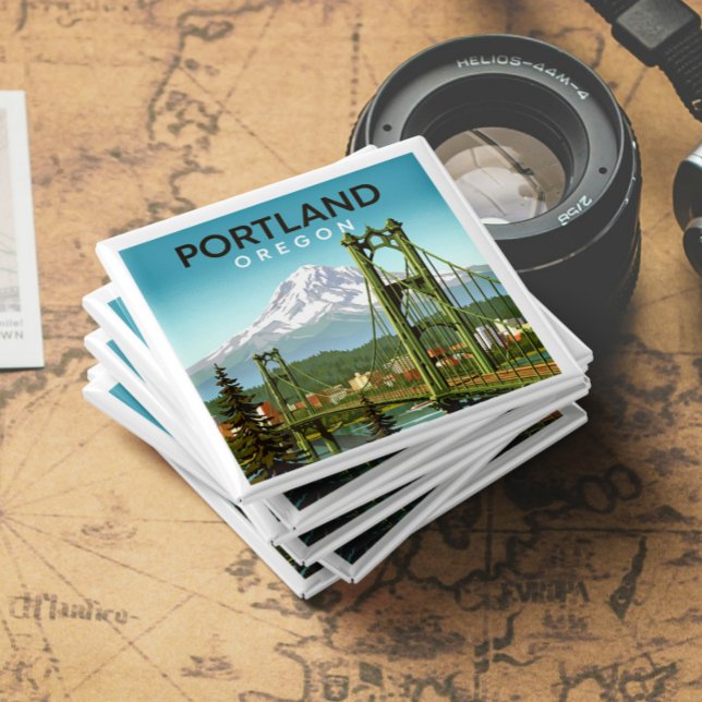 Imã Vintage Portland Oregon (Criador carregado)