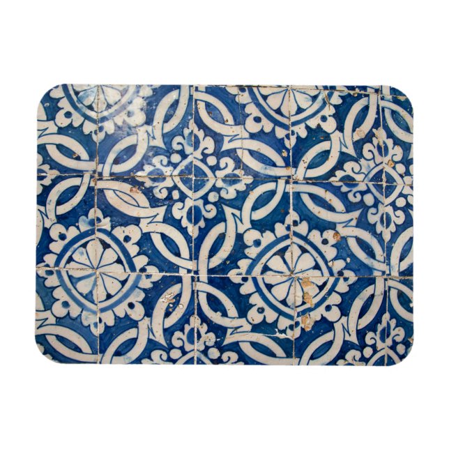 Ímã Vintage português azulejo (Horizontal)