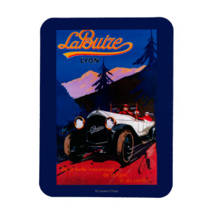 Ímã Vintage PosterEurope de Buize Lyon do La