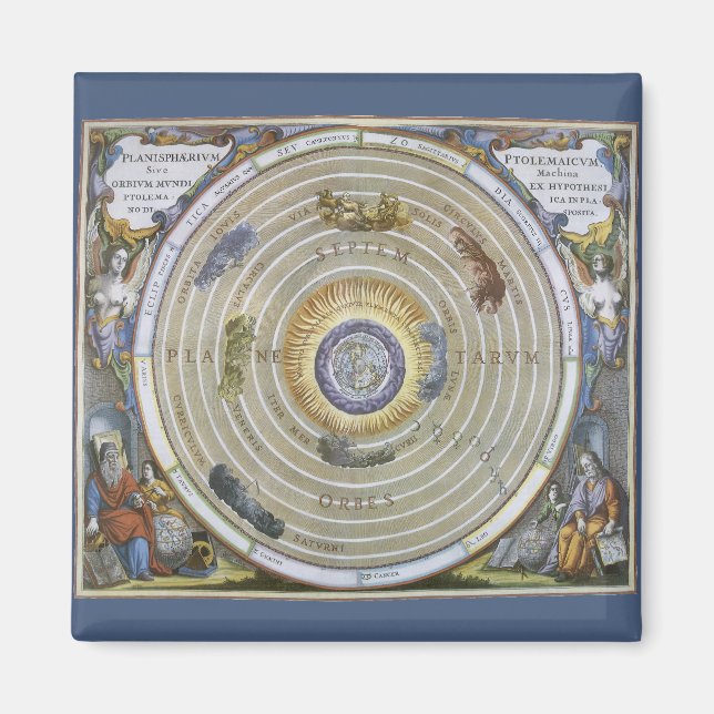 Imã Vintage Ptolemaic Planisphere por Andreas Cellariu (Frente)