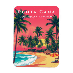 Ímã Vintage Punta Cana República Dominicana Viagem de 