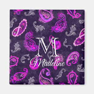 Imã Vintage Purple Paisley