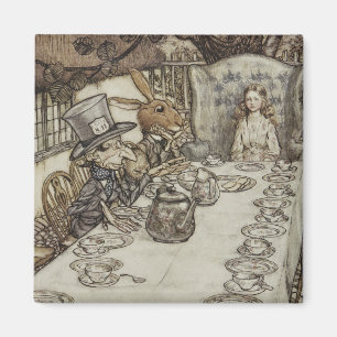 Imã Vintage Rackham Mad Tea Party Alice no País das Ma