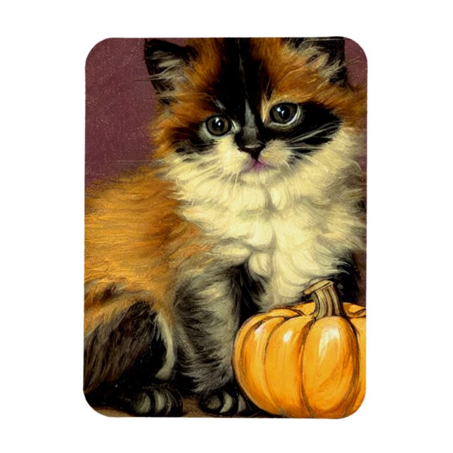 Ímã Vintage Ragdoll Halloween Cat (Vertical)