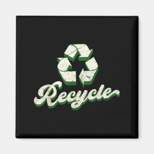 Imã Vintage reciclar reciclagem dia da terra homens mu