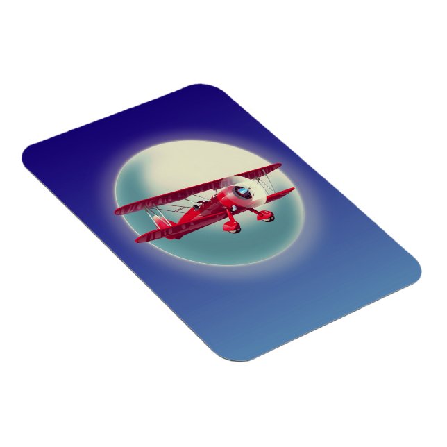 Ímã Vintage Red Biplane (Lado Direito)