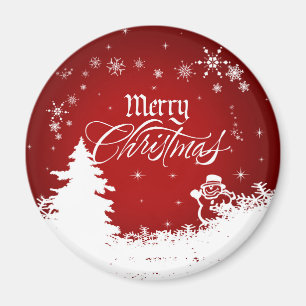 Imã Vintage, Red e White - Sinal de Feliz Natal