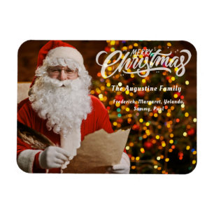 Ímã Vintage Red Papai Noel Noel Noturno Luzes de Árvor