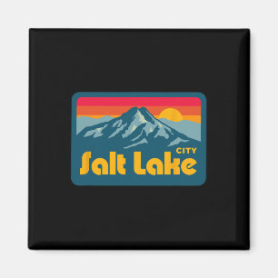Imã Vintage Retro 70s 80s Salt Lake City Utah Montanha