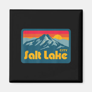 Imã Vintage Retro 70s 80s Salt Lake City Utah Mountain