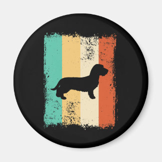 Imã Vintage Retro Dachshund Wirehaired