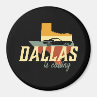 Vintage Retro Dallas Texas USA City Map