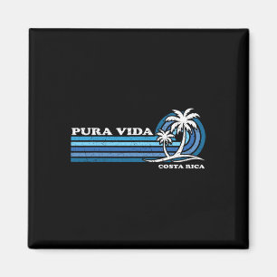 Imã Vintage Retro Férias De Verão Costa Rica Pura Vida