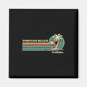 Imã Vintage Retro Férias de Verão Flórida Pompano Beac