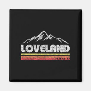 Imã Vintage Retro Loveland Colorado Mountain Bike Skii