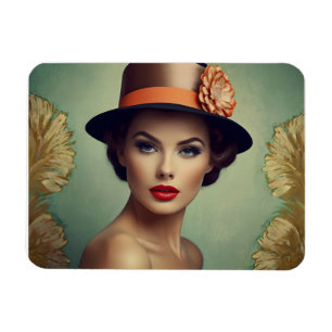 Ímã Vintage retro mulher