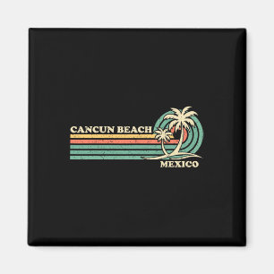Imã Vintage Retro Summer Vacing México Cancun Beach