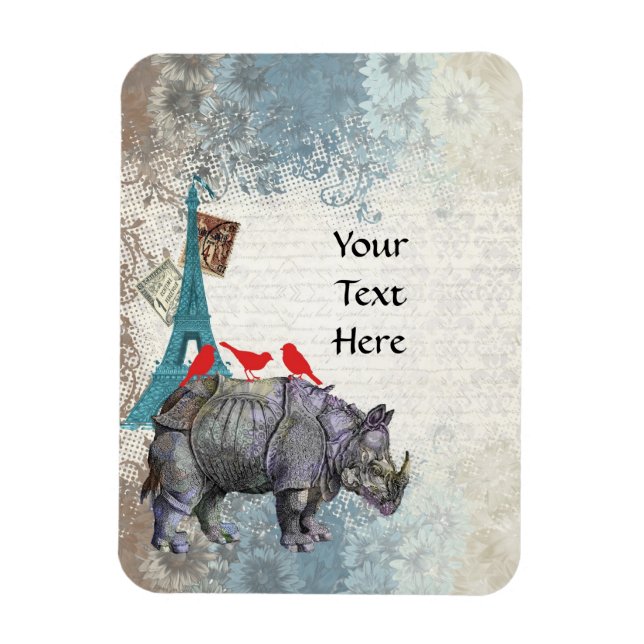 Ímã Vintage rhino (Vertical)