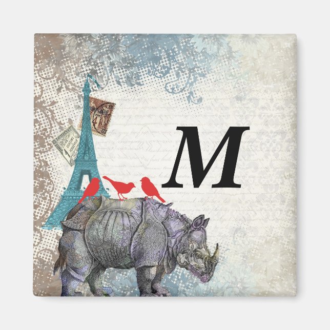 Imã Vintage rhino (Frente)