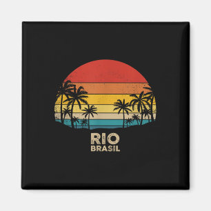 Imã Vintage Rio de Janeiro - Brasil Beach Souvenir