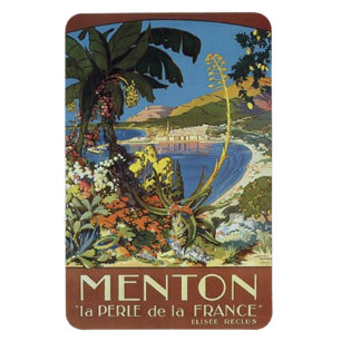 Ímã Vintage Riviera francês, France -