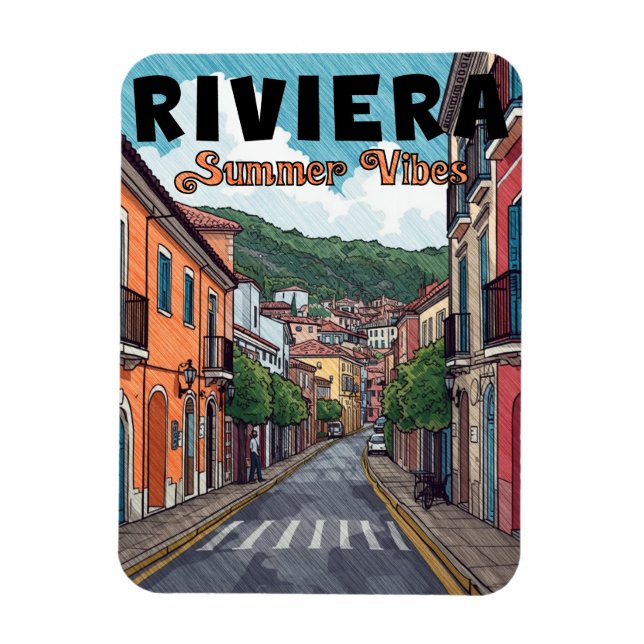 Ímã vintage, Riviera Francesa (Vertical)