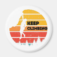 Vintage Rock Escalbing Retro Climber Silhouter