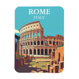 Ímã Vintage Roma Colosseum Itália Viagem Souvenir