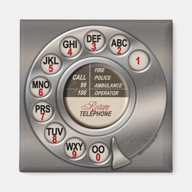 Imã Vintage Rotary Phone (Frente)
