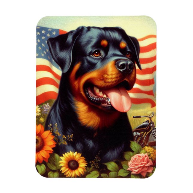 Ímã Vintage Rottweiler (Vertical)