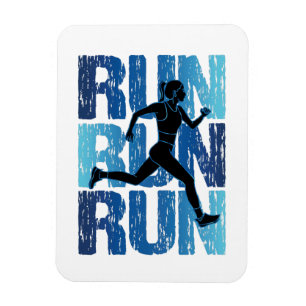 Ímã Vintage Runner Girl - Run Run Run
