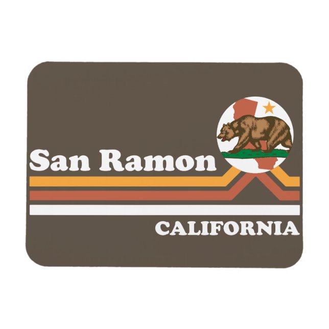 Ímã Vintage San Ramon California (Horizontal)