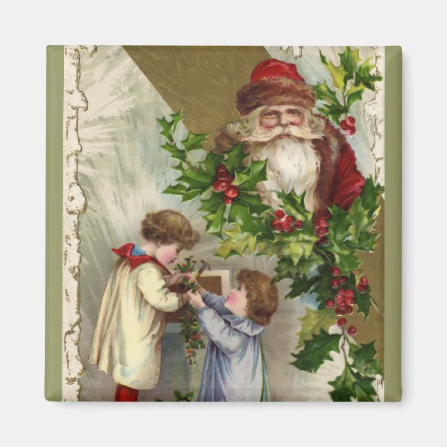 Imã Vintage Santa Claus (Frente)