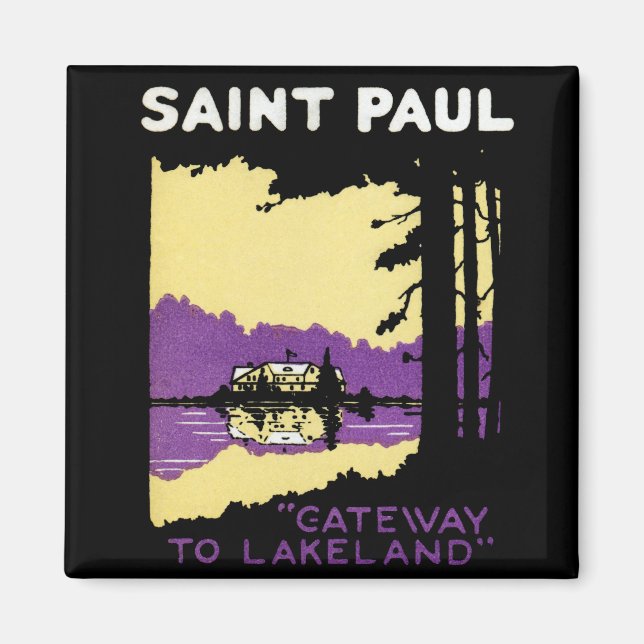 Imã Vintage Santo Paul, Minnesota (Frente)