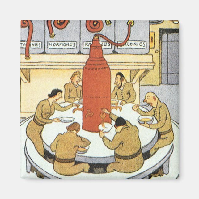 Imã Vintage Science Fiction, Cientistas Labratórios Co (Frente)