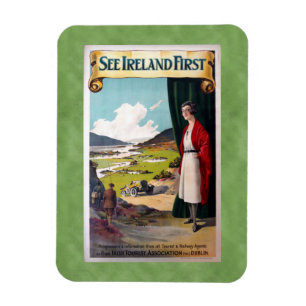 Ímã Vintage See Ireland First Viagem