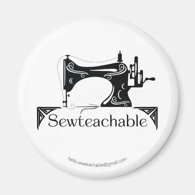Imã Vintage Sewing Machine, Sewdidable (Frente)