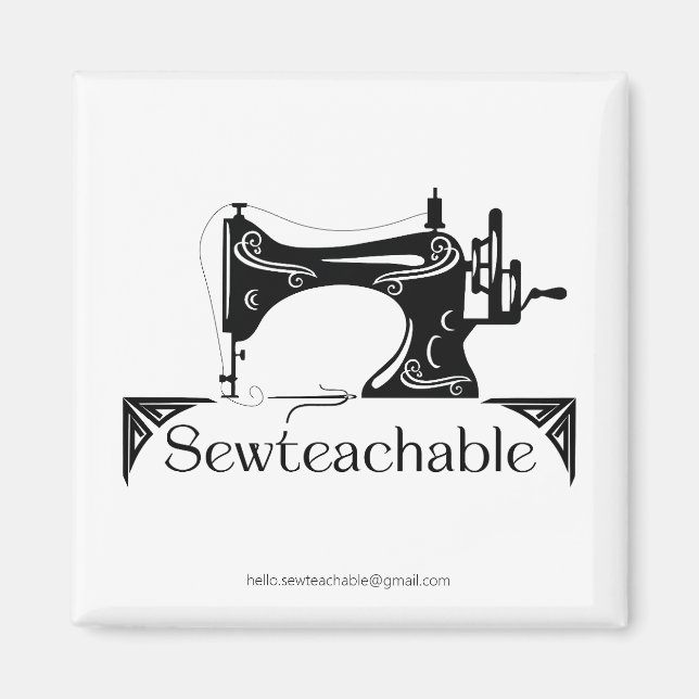 Imã Vintage Sewing Machine, Sewdidable (Frente)