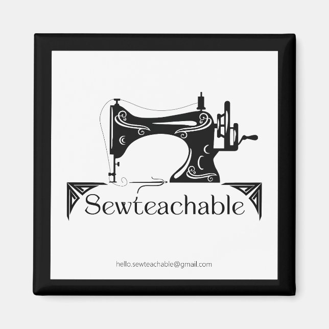Imã Vintage Sewing Machine, Sewdidable (Frente)