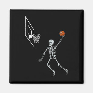 Imã Vintage Skeleton Sketll Player Dunking Hallow