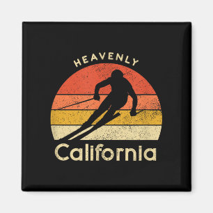 Imã Vintage Ski Heavly California Mountain