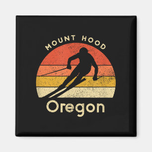 Imã Vintage Ski Mount Hood Oregon Mountain