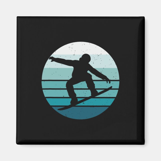 Imã Vintage Snowboard (Frente)