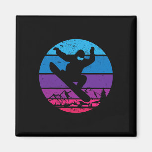 Imã Vintage Snowboard Silhouboard I Retro