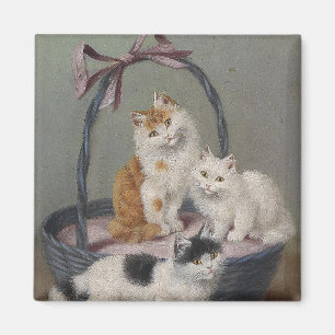 Imã Vintage Sophie Sperlich Cats num cesto