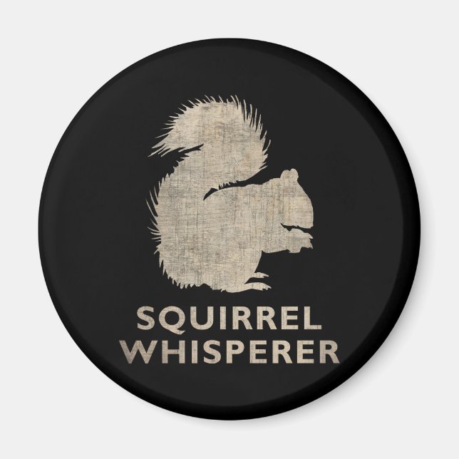 Imã Vintage Squirrel Whisperer (Frente)