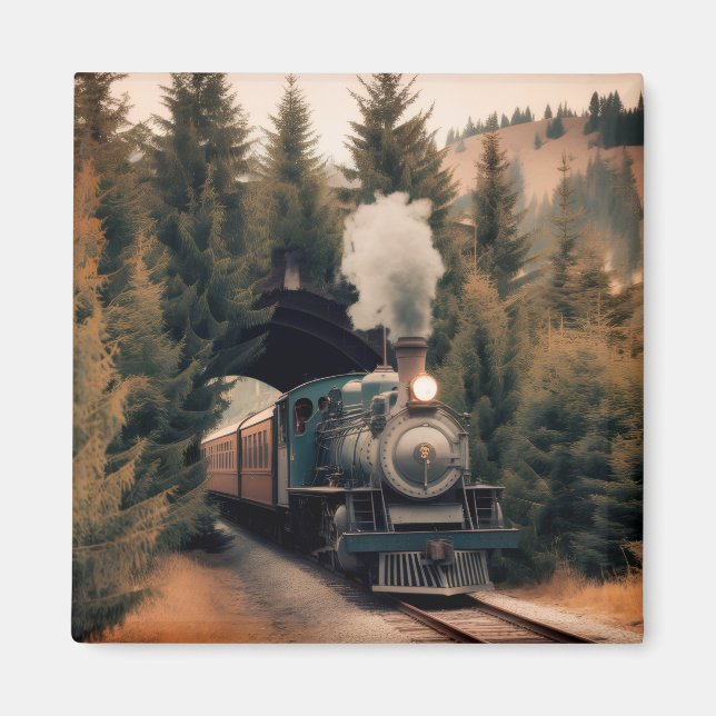 Imã Vintage Steam Engine Train (Frente)